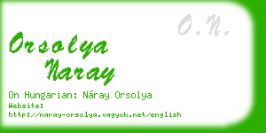 orsolya naray business card