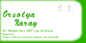 orsolya naray business card